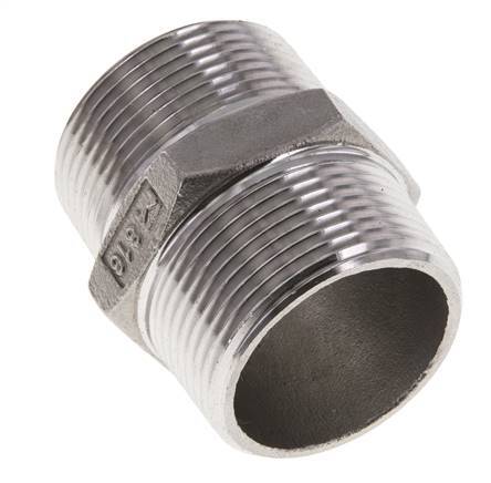 1 1/4'' NPT Stainless steel Double Nipple 16 Bar