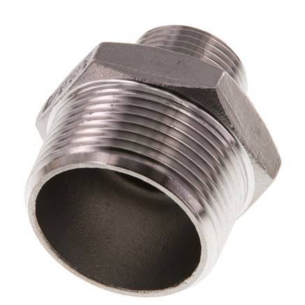 R 1 1/4'' x R 3/4'' Stainless steel Double Nipple 16 Bar