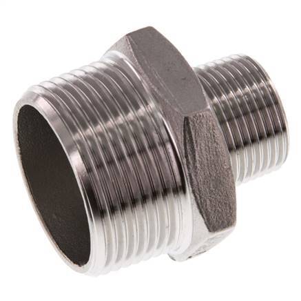 R 1 1/4'' x R 3/4'' Stainless steel Double Nipple 16 Bar