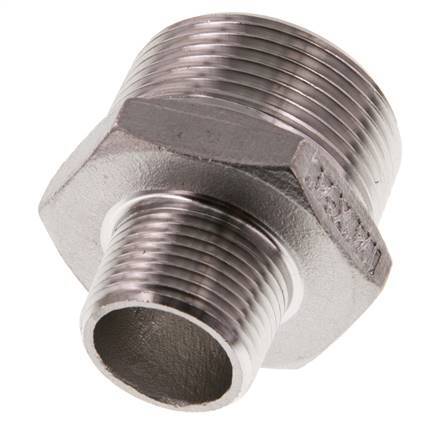 R 1 1/4'' x R 3/4'' Stainless steel Double Nipple 16 Bar