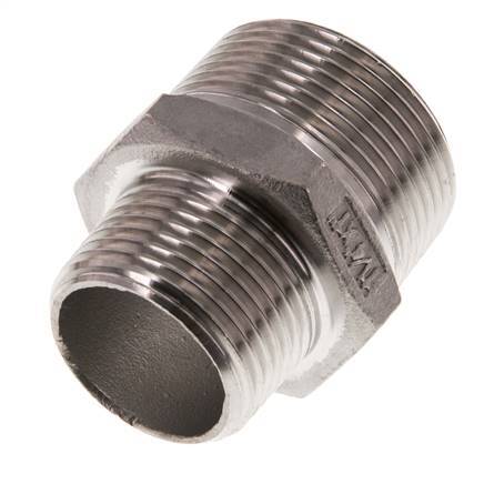 R 1 1/4'' x R 1'' Stainless steel Double Nipple 16 Bar