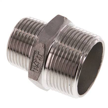 R 1 1/4'' x R 1'' Stainless steel Double Nipple 16 Bar