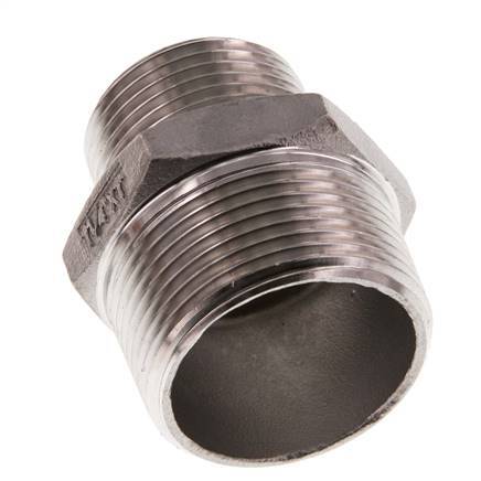 R 1 1/4'' x R 1'' Stainless steel Double Nipple 16 Bar