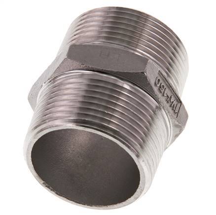 R 1 1/4'' Stainless steel Double Nipple 16 Bar
