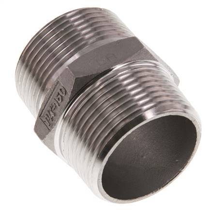 R 1 1/4'' Stainless steel Double Nipple 16 Bar
