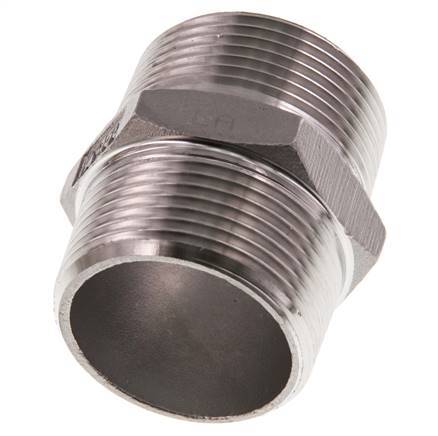 R 1 1/4'' Stainless steel Double Nipple 16 Bar