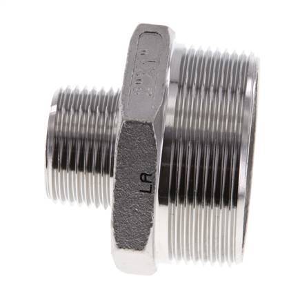 R 2'' x R 1'' Stainless steel Double Nipple 16 Bar