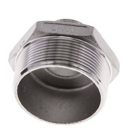 R 2'' x R 1'' Stainless steel Double Nipple 16 Bar