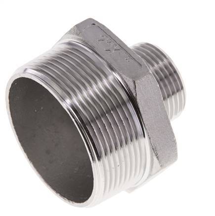 R 2'' x R 1'' Stainless steel Double Nipple 16 Bar