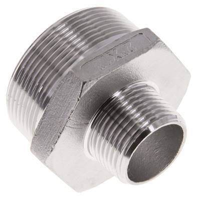 R 2'' x R 1'' Stainless steel Double Nipple 16 Bar