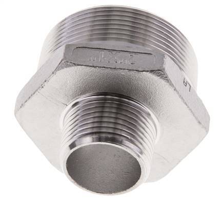 R 2'' x R 1'' Stainless steel Double Nipple 16 Bar