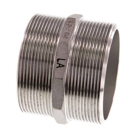 G 2 1/2'' Stainless steel Double Nipple 16 Bar