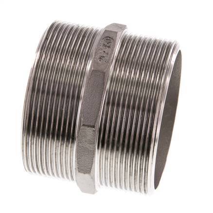 G 2 1/2'' Stainless steel Double Nipple 16 Bar