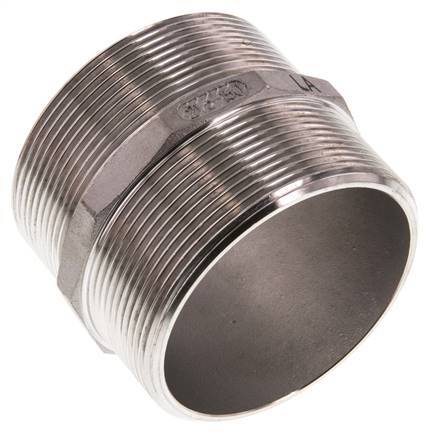 G 2 1/2'' Stainless steel Double Nipple 16 Bar