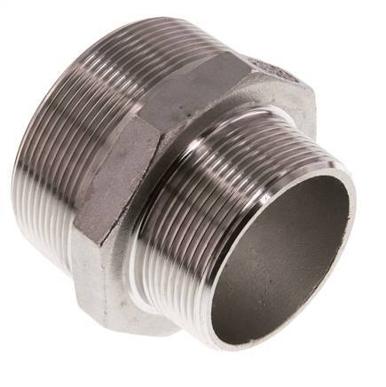 R 2 1/2'' x R 2'' Stainless steel Double Nipple 16 Bar