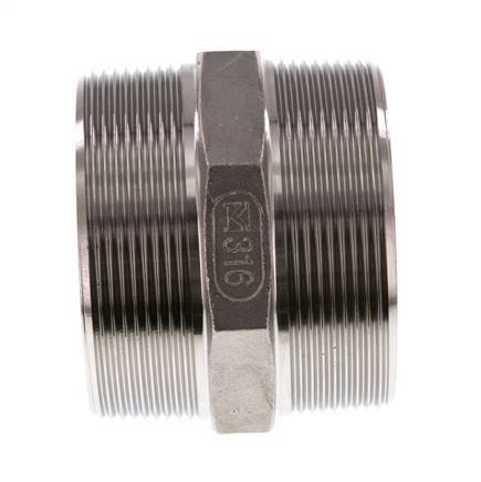 R 2 1/2'' Stainless steel Double Nipple 16 Bar