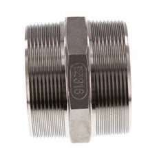 R 2 1/2'' Stainless steel Double Nipple 16 Bar