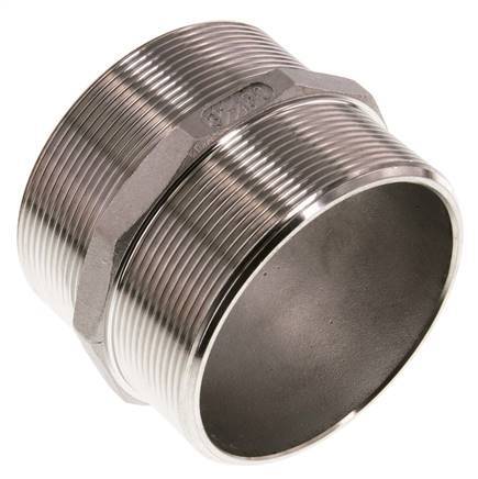 G 3'' Stainless steel Double Nipple 16 Bar