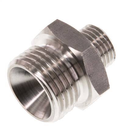 G 1/2'' x G 1/4'' Stainless steel Double Nipple 40 Bar