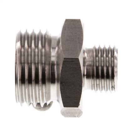 G 1/2'' x G 1/4'' Stainless steel Double Nipple 40 Bar