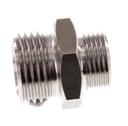 G 1/2'' x G 3/8'' Stainless steel Double Nipple 40 Bar