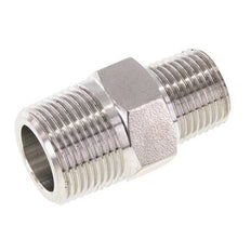1/2'' NPT x 3/4'' NPT Stainless steel Double Nipple 170 Bar - Hydraulic