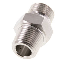 1/2'' NPT x G 1/2'' Stainless steel Double Nipple 40 Bar - Hydraulic