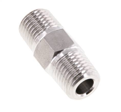 1/4'' NPT Stainless steel Double Nipple 275 Bar - Hydraulic