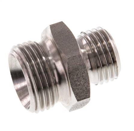 G 3/8'' x G 1/4'' Stainless steel Double Nipple 40 Bar