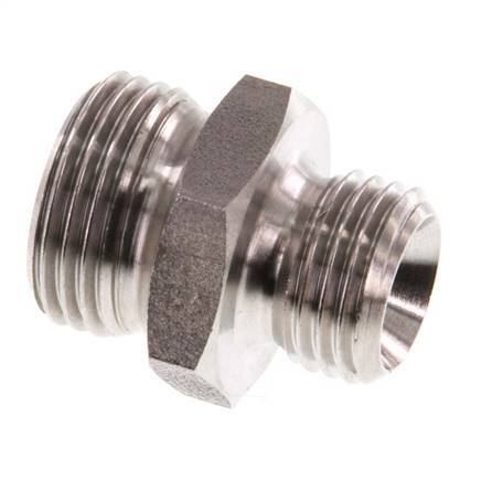 G 3/8'' x G 1/4'' Stainless steel Double Nipple 40 Bar
