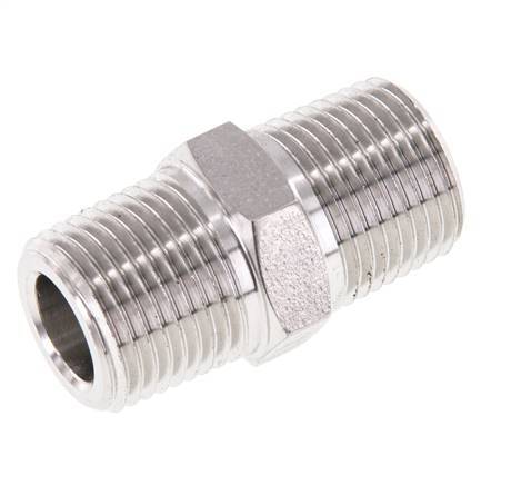3/8'' NPT Stainless steel Double Nipple 210 Bar - Hydraulic