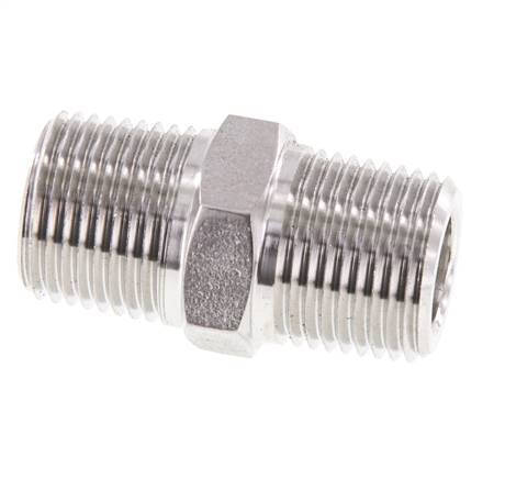 3/8'' NPT Stainless steel Double Nipple 210 Bar - Hydraulic