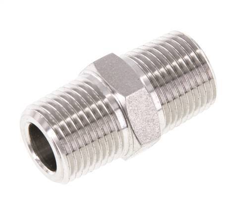 3/8'' NPT Stainless steel Double Nipple 210 Bar - Hydraulic
