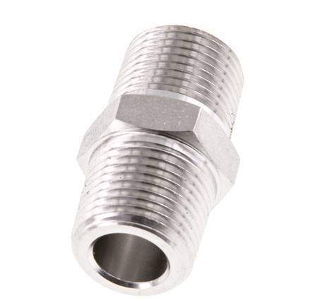 3/8'' NPT Stainless steel Double Nipple 210 Bar - Hydraulic