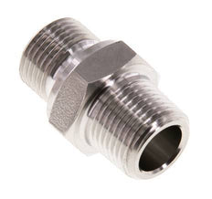 3/8'' NPT x G 3/8'' Stainless steel Double Nipple 40 Bar - Hydraulic