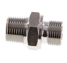 3/8'' NPT x G 3/8'' Stainless steel Double Nipple 40 Bar - Hydraulic