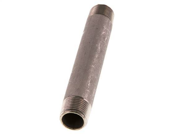 R 3/8'' Stainless steel Double Pipe Nipple 20 Bar DIN 2982 - 100mm