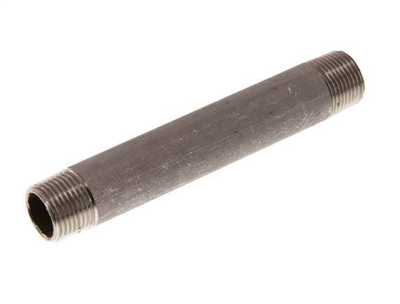 R 3/8'' Stainless steel Double Pipe Nipple 20 Bar DIN 2982 - 100mm