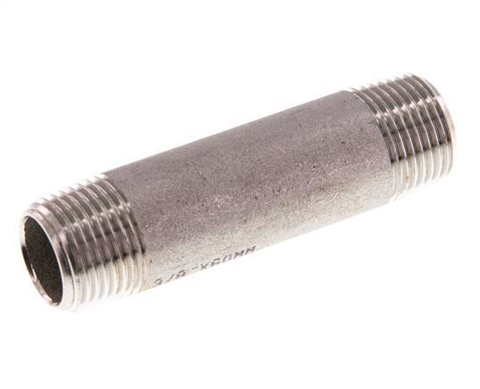 R 3/8'' Stainless steel Double Pipe Nipple 20 Bar DIN 2982 - 60mm