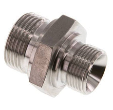 G 1'' x G 3/4'' Stainless steel Double Nipple 345 Bar - Hydraulic