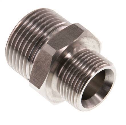 G 1'' x G 3/4'' Stainless steel Double Nipple 40 Bar