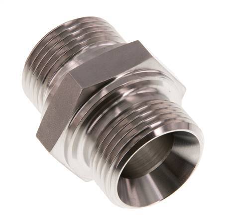 G 1'' Stainless steel Double Nipple 345 Bar - Hydraulic