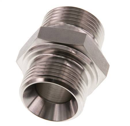 G 1'' Stainless steel Double Nipple 345 Bar - Hydraulic