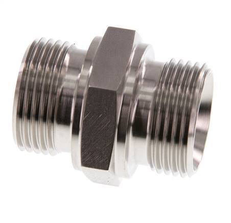 G 1'' Stainless steel Double Nipple 345 Bar - Hydraulic
