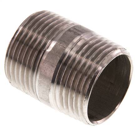 R 1'' Stainless steel Double Pipe Nipple 20 Bar DIN 2982 - 40mm