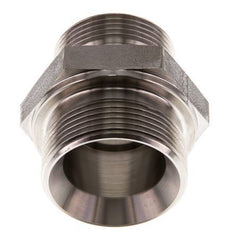 G 1 1/2'' x G 1 1/4'' Stainless steel Double Nipple 315 Bar - Hydraulic