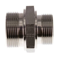 G 1 1/2'' x G 1 1/4'' Stainless steel Double Nipple 315 Bar - Hydraulic