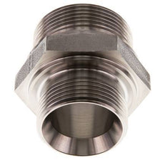 G 1 1/2'' x G 1 1/4'' Stainless steel Double Nipple 315 Bar - Hydraulic