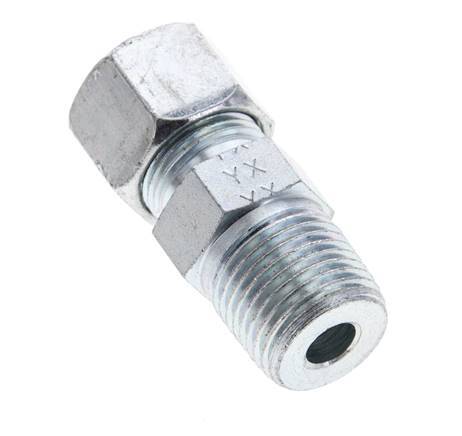 1/2'' NPT Male x 12S Zinc plated Steel Straight Cutting Ring 630 Bar DIN 2353