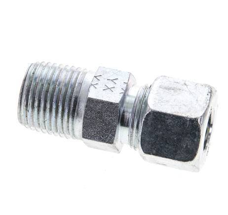 1/2'' NPT Male x 12S Zinc plated Steel Straight Cutting Ring 630 Bar DIN 2353